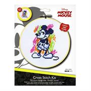 Mickey Mouse Cross Stitch Kit 15cm with Hoop